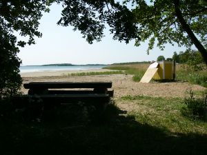 Man beachte die Umkleide...
