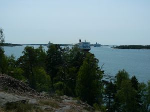 Gigantentreffen bei der Passage zu Mariehamn.