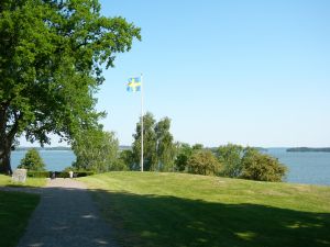 Blick vom Restaurant auf den M�laren