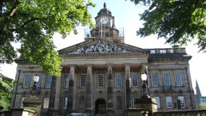 Lancaster Town Hall. Ob hier der Blitz eingeschlagen hat?